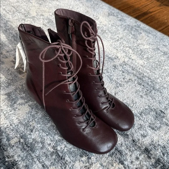 Zara Leather Kitten Ankle Boots - Picture 16 of 17